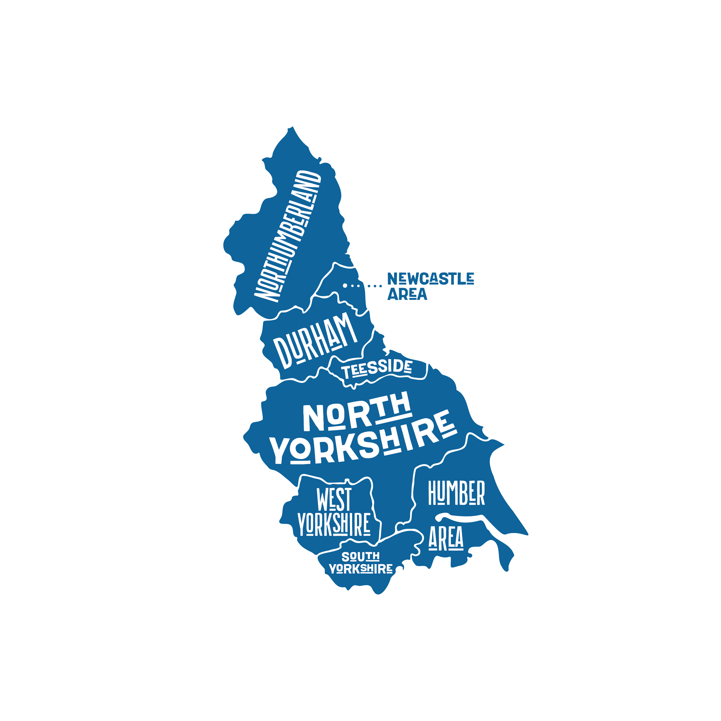 Map of Yorkshire and North East England