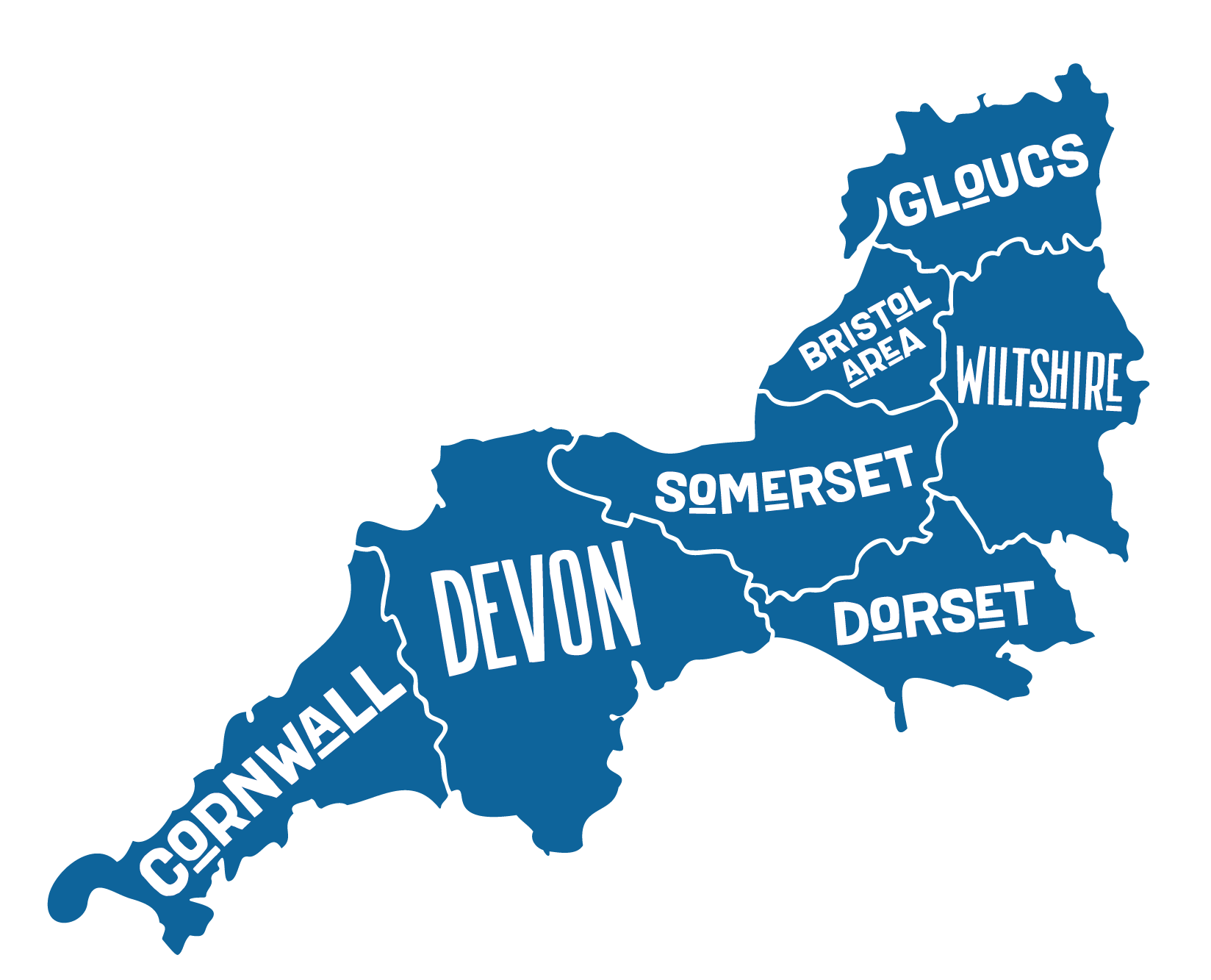 Map of South West England