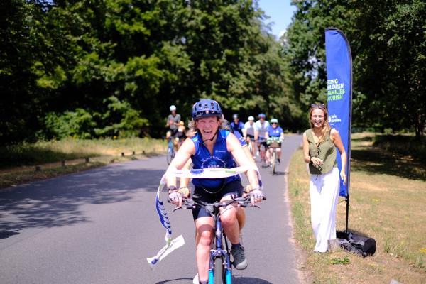 They made it! 107 miles on a tandem bike